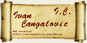 Ivan Čangalović vizit kartica